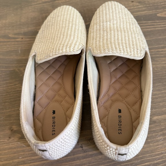 Birdies‎ Womens 8.5 Natural White Starling Raffia Slip On Flats Shoes Comfort - Picture 6 of 8